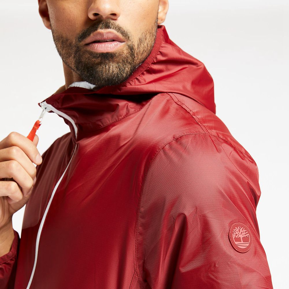 Timberland Mens Jackets Mt. Franklin Waterproof Packable Shell - Red - India PQ3028195